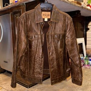Vintage Brown Leather Jacket